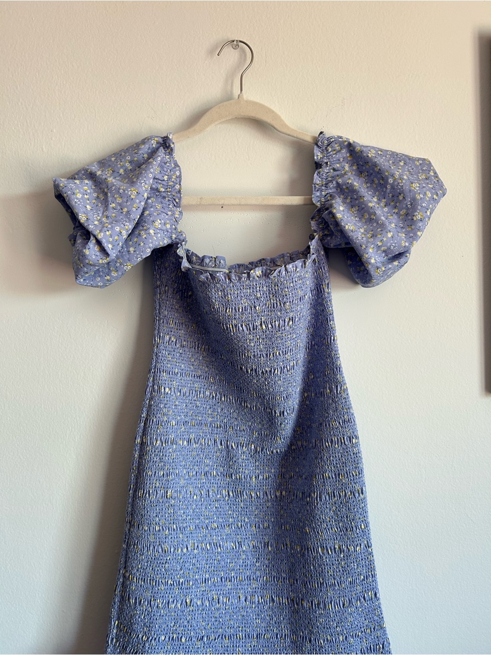 Forever 21 Lavender Puff-Sleeve Mini Dress